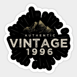 Authentic Vintage 1996 Birthday Design Sticker